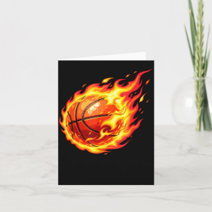Feuer Basketball-Shirt lustiger Basketballspieler Karte