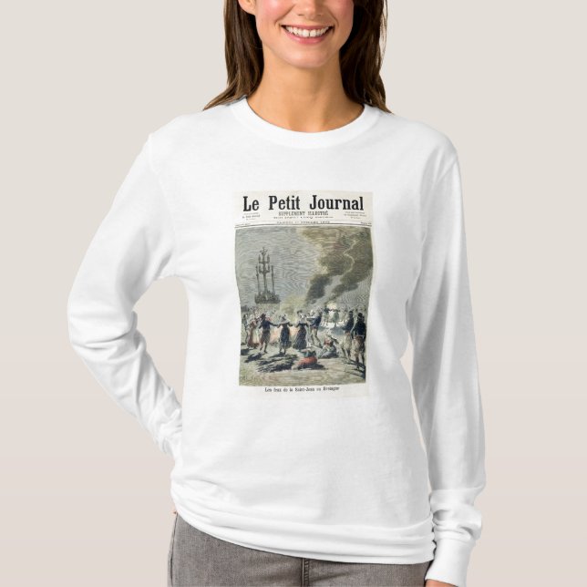 Feuer beleuchtet, um die Sommersonnenwende herein T-Shirt (Vorderseite)