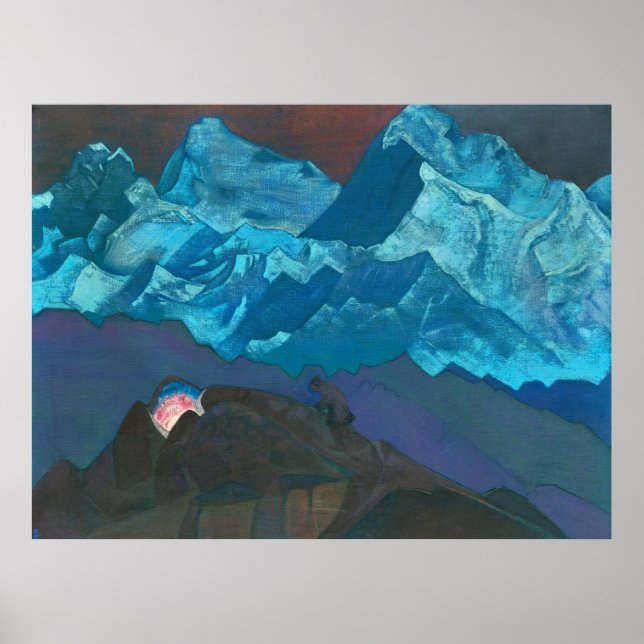 Feuer Blossom von Nicholas Roerich Poster (Vorne)