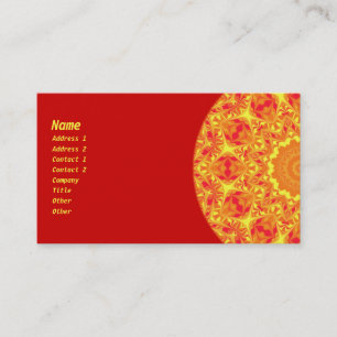 Feuer-Blumen-Kaleidoskop Visitenkarte