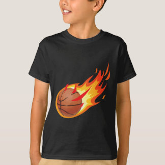 Feuer Byll Bysketbyll Shot ist Feuer und macht Spi T-Shirt