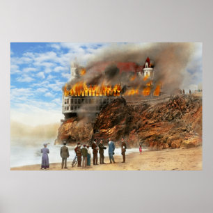 Feuer - Cliffside-Feuer 1907 Poster