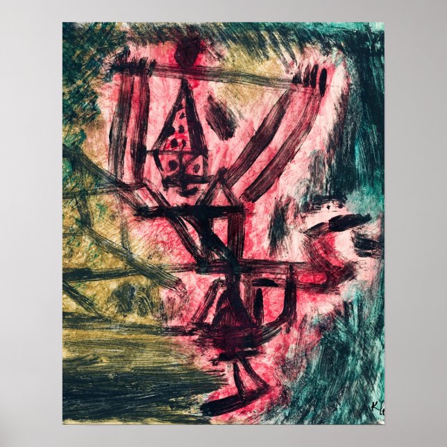 Feuer Clown I (Feuergefecht), (1921) von Paul Klee Poster (Vorne)