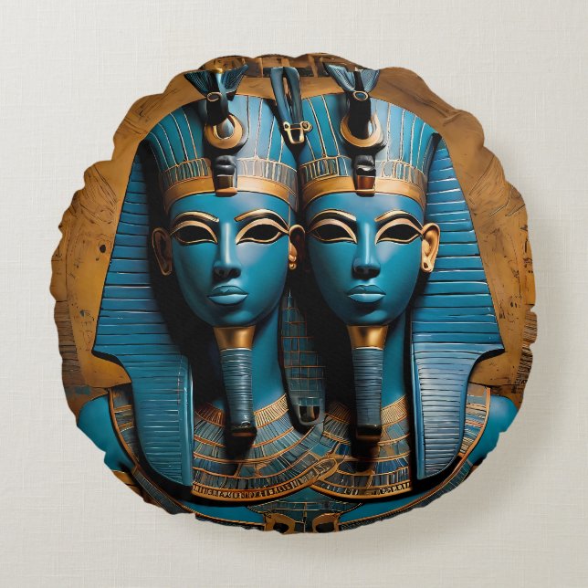 Feuer der Götter Rundes Kissen (Vorderseite)