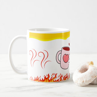 Feuer der Liebe - Romantische Tasse für Paare