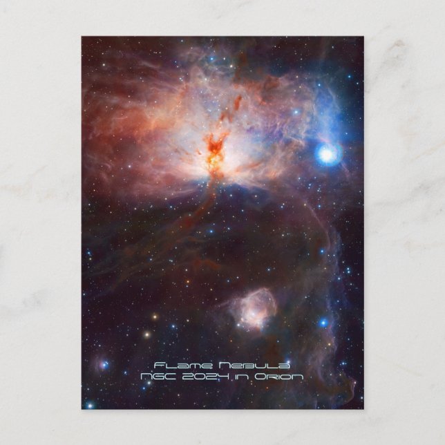 Feuer des Flammennebels - NGC 2024 in Orion Postkarte (Vorderseite)