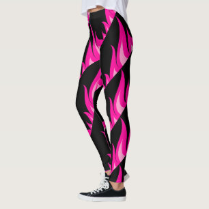 Feuer des heißen Rosas flammt Leggings