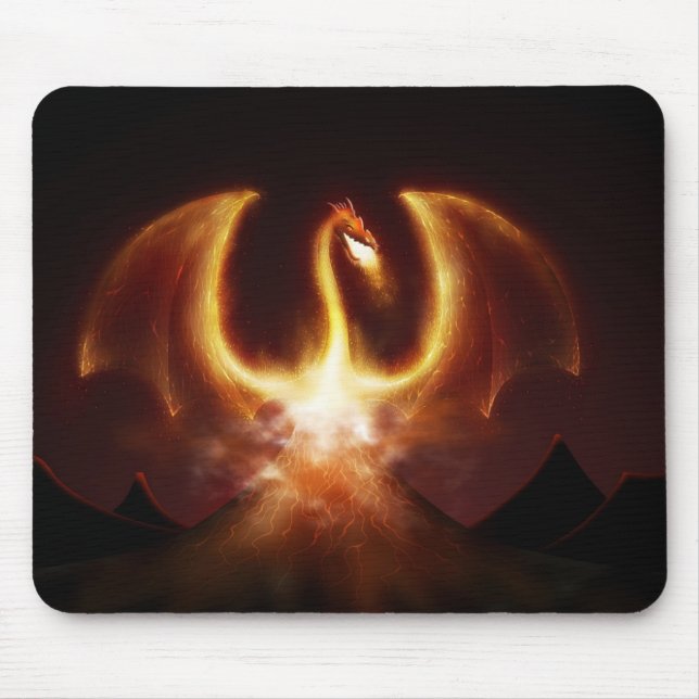 Feuer-Drache Mousepad (Vorne)