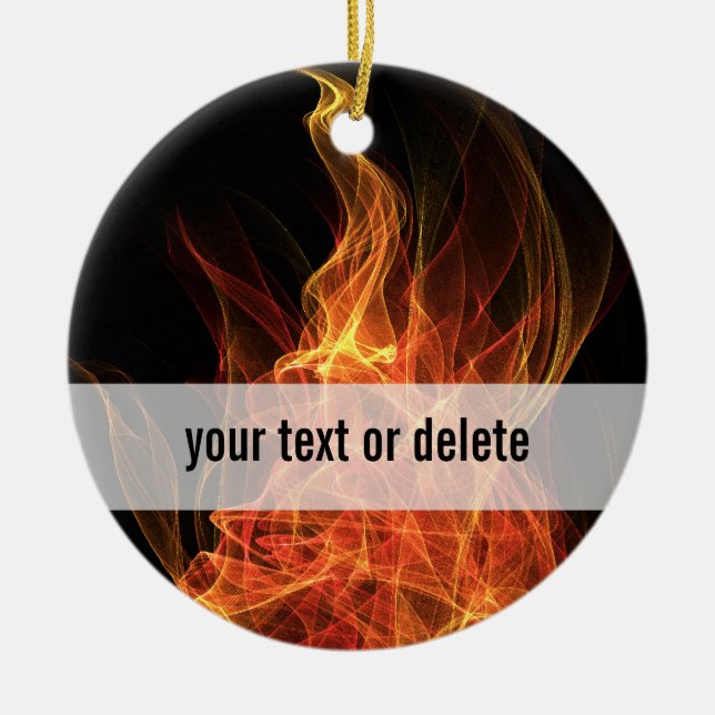 Feuer-Dreieck Keramik Ornament (Vorne)