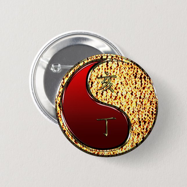 Feuer-Eber Button (Vorne & Hinten)