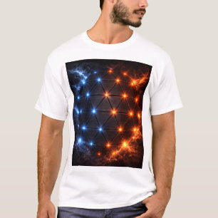Feuer & Eis Energie-Sphäre – Geometrisches Lichtgi T-Shirt