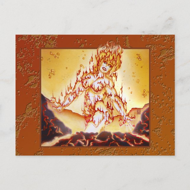 Feuer-Elementar Postkarte (Vorderseite)