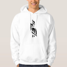 Feuer-Eule-Weißer Kapuzenpullover für Männer Hoodie