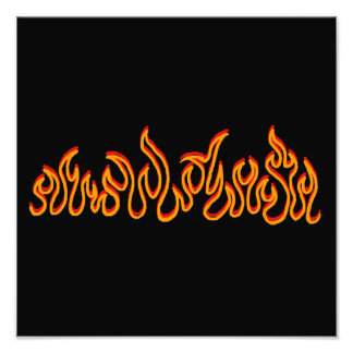 Feuer Flammen Glut Kontur Fotodruck