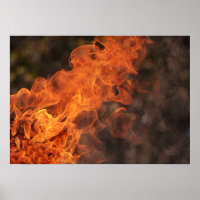 Feuer Flammen Hitze Fotografisch Art Print Poster