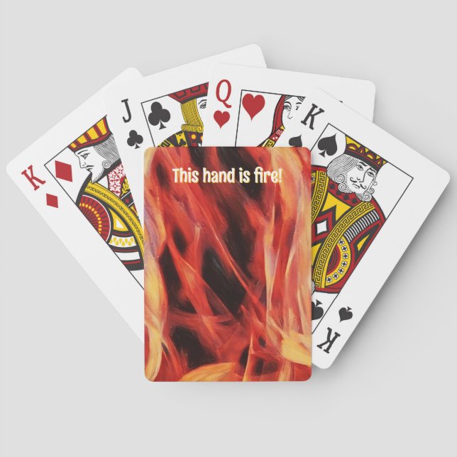 Feuer Flammen Hot-Hand-Poker-Nachtkarten Spielkarten (Rückseite)