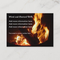 Feuer flammt firepit Grills Visitenkarten