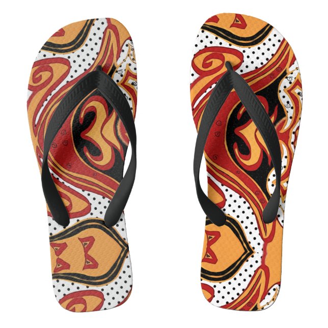 Feuer Flip Flops (Fußbett)