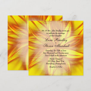 Feuer Florales Hochzeitsthema Einladung