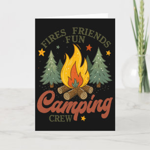 Feuer Freunde Spaß Camping-Crew Lagerfeuer Outdoor Karte