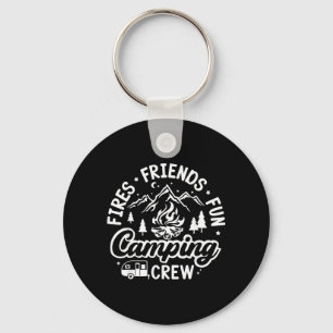 Feuer Freunde Spaß Camping Crew Sommer Reise Natur Schlüsselanhänger