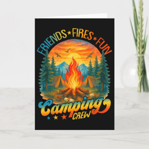 Feuer Freunde Spaß Camping-Crew Sommerlager Lagerf Karte