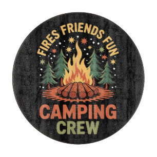 Feuer Freunde Spaß Camping Schneidebrett