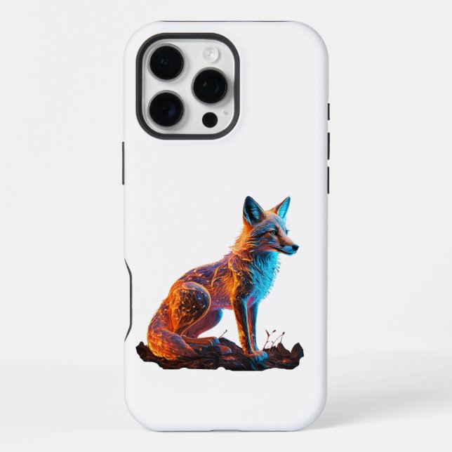 Feuer Frost Fuchs iPhone Hülle (Rückseite)