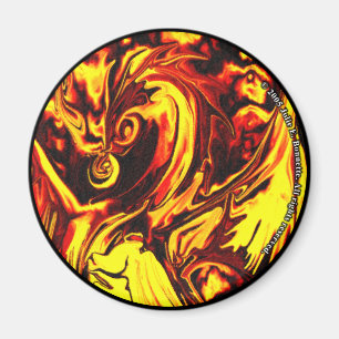 Feuer-Geist-runder Magnet