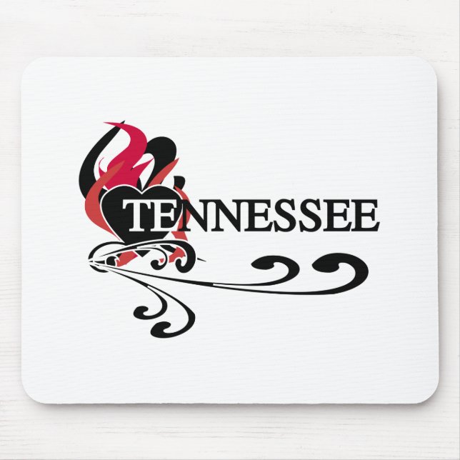 Feuer-Herz Tennessee Mousepad (Vorne)