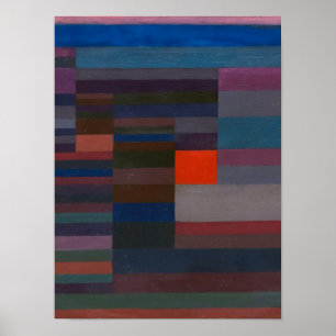 Feuer im Abend von Paul Klee Poster