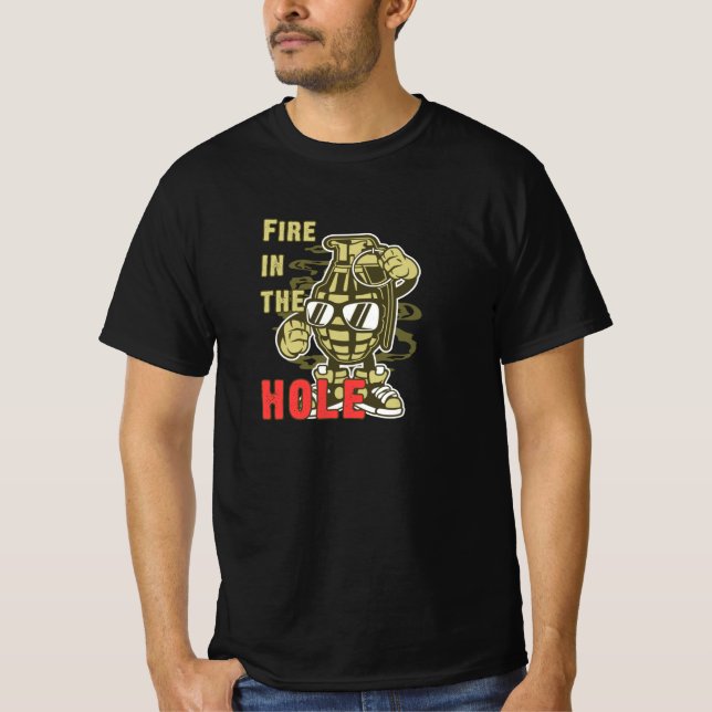 Feuer im Loch T-Shirt (Vorderseite)
