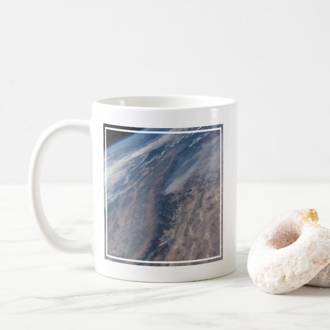 Feuer im Yosemite National Park & Stanislaus Fores Kaffeetasse (Mit Donut)