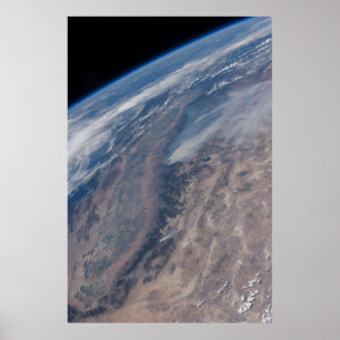 Feuer im Yosemite National Park & Stanislaus Fores Poster