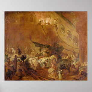 Feuer in der Chambre des Comptes Poster