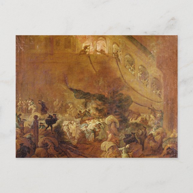 Feuer in der Chambre des Comptes Postkarte (Vorderseite)