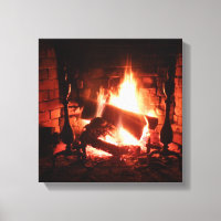 Feuer in der Leinwand des Feuerplatzes