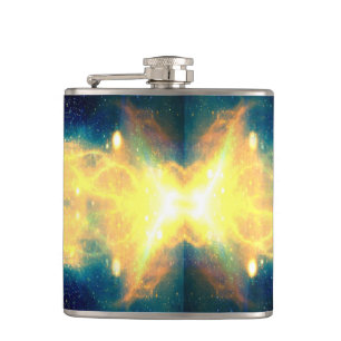 Feuer in der Raumflasche Flachmann