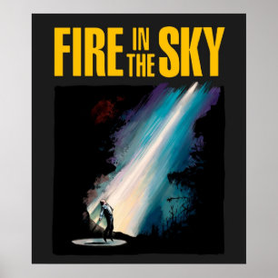 Feuer in der Sky Illustration Poster