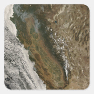 Feuer in Kalifornien Quadratischer Aufkleber