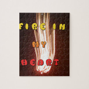 Feuer in meinem Herzen brillante Feuerwerk Hakuna  Puzzle