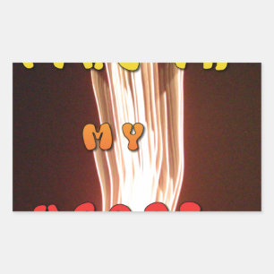 Feuer in meinem Herzen brillante Feuerwerk Hakuna  Rechteckiger Aufkleber