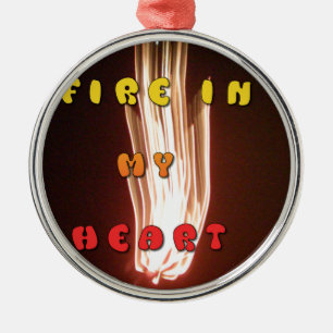 Feuer in meinem Herzen brillante Feuerwerk Hakuna  Silbernes Ornament