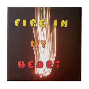 Feuer in meinem Herzen Kunstprint Fliese