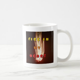 Feuer in meiner Herzkunstschrift Kaffeetasse