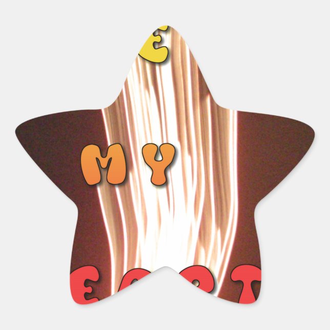 Feuer in meiner Herzkunstschrift Stern-Aufkleber (Vorderseite)