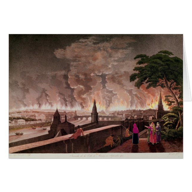 Feuer in Moskau, im September 1812. vorbei (Vorderseite (Horizontal))