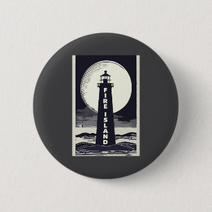 Feuer Insel Leuchtturm New York Mond Button