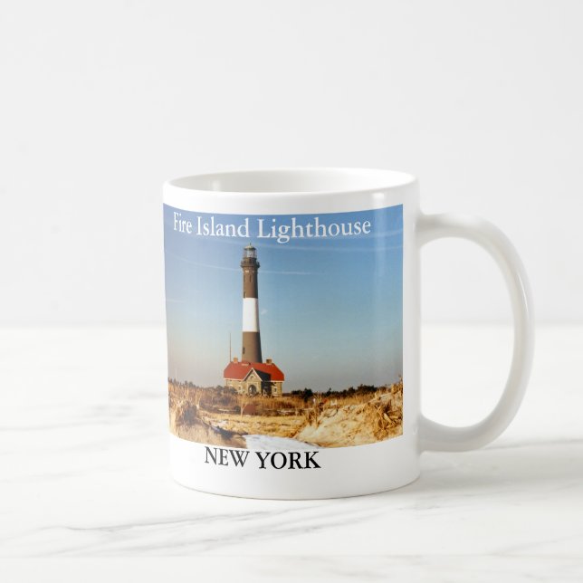 Feuer-Insel-Leuchtturm, New- YorkTasse Tasse (Rechts)