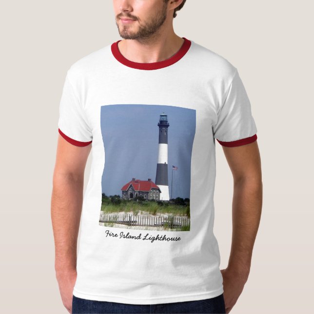 Feuer-Insel-Leuchtturm-T - Shirt (Vorderseite)